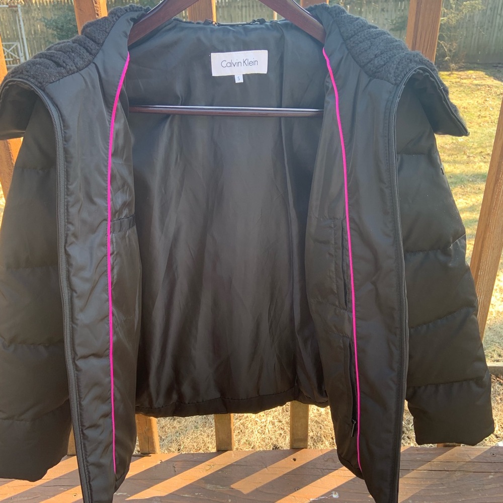Calvin Klein Black Puffer Jacket - Picture 3 of 3